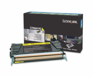 TONER LEXMARK C746, C748 Yellow Return Program Toner Cart...