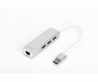 DIGITUS USB 3.0 3-Port Hub & Gigabit LAN-Adapter