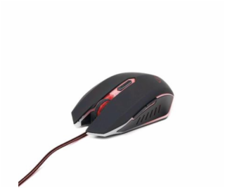 GEMBIRD myš MUSG-001-R optická, červeno-černá, 2400 dpi, USB