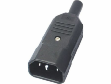 PremiumCord konektor IEC 320 C14 10A čierny