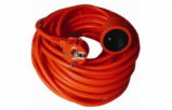 PremiumCord predlžovací prívod 230V, 30m, oranžový, zástrčka-zásuvka