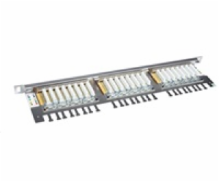 19 "Patch panel Solarix 24 x RJ45 CAT6 STP nerez
