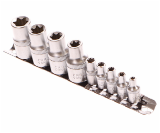 Sada hlavic torx, 10ks, 10-19mm, 1/4 a 1/2", GEKO