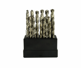 Vrtáky do kovu, sada 25ks, 1-13mm, po 0,5mm, HSS, GEKO PROFI