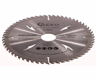 Kotouč pilový vidiový s otvory, 200x32x60T, GEKO