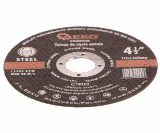 Kotouč řezný na kov, 115x1,2mm, GEKO PREMIUM
