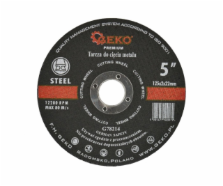 Kotouč řezný na kov, 125x1,6mm, GEKO PREMIUM
