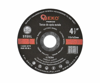 Kotouč řezný na kov, 115x2mm, GEKO PREMIUM