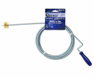 Pero protahovací na čištění odpadů, 3m x O 6mm, kartáček ...