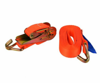 Popruh upínací s ERGO ráčnou a hákem, 4m/1T/25mm, GEKO