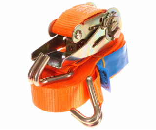 Popruh upínací s ERGO ráčnou a hákem, 6m/1T/25mm, GEKO