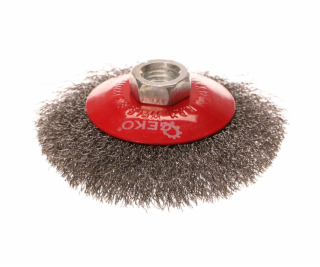 Kartáč hrnkový, vlnitý drát, 100mm, M14, GEKO