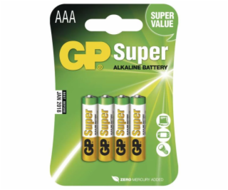 1x4 GP Super Alkaline 1,5V AAA Micro LR03         03024AC4
