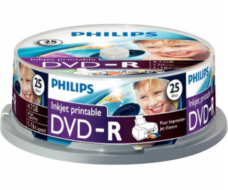 1x25 Philips DVD-R 4,7GB 16x IW SP