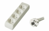 Predlžovací prívod 230V, 2m, 4 zásuvky