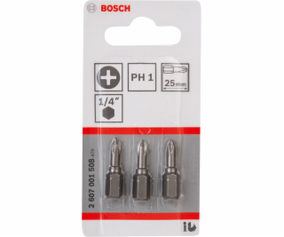 Bosch 3pcs PH Screwdriver Bit PH1 XH 25mm