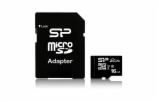 Silicon Power microSDHC UHS-1, C10, 16GB + adaptér SD Pamäťová karta 
