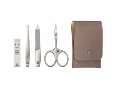 Zwilling TWINOX Neat's leather case, taupe, 4 pc