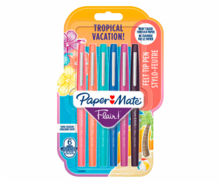 1x6 Paper Mate Flair Felt Tip Pen Tropical Vacation M 0,7 mm