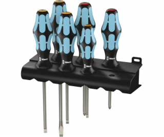 Wera 3334/6 Screwdriver Set Stainless Steel + Rack