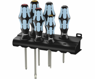 Wera 3334/3350/3355/6 Screwdriver Set, Inox + Rack