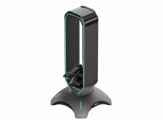 LC Power LC-HUB-HEAD-BUNGEE USB 3.0 Hub, Headphone Holder