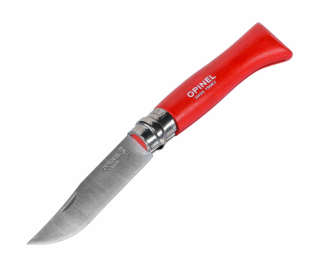 Opinel pocket knife No. 08 Beech Wood, Red