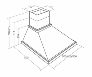 AKPO WK-4 RUSTICA ECO 60 komínový odsávač pár krémovej fa...