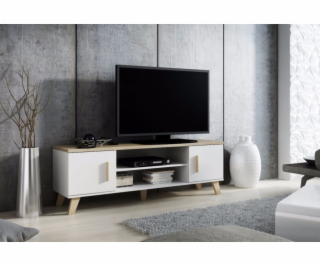 Cama LOTTA 160 2D2K televízny stolík snehobiely 