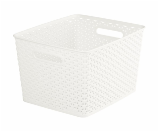 Úložný box RATTAN  Y  STYLE - L krémový