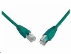 Solarix Patch kabel CAT5E SFTP PVC 0,5m zelený snag-proof C5E-315GR-0,5MB