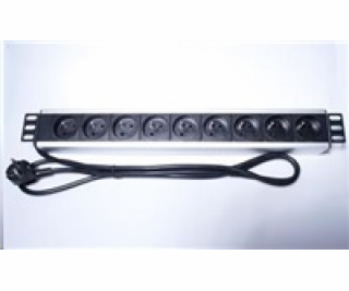 PremiumCord Panel napájecí do 19  racku 1.5U, 9x230V, 2m ...