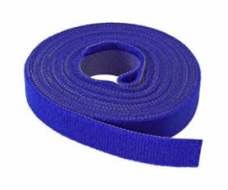 Vazací páska na suchý zip, 16 mm, 4 m, modrá