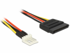 Delock napájecí kabel SATA 15 pin samec > 4 pin floppy samec 24 cm