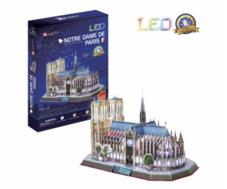 Puzzle 3D Notre Dame de Paris / led - 144 dílků