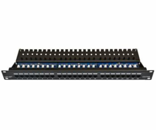Patch panel UTP cat.5e 24p. (horní zářez - ""KRONE"") - b...