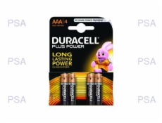 Duracell Plus AAA baterie, 1.5V alkalické, 4ks
