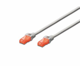 Digitus Patch Cable, CAT 6 UTP, AWG 26, měď, šedý 1m