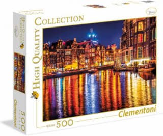 Clementoni Puzzle 500 dielikov Amsterdam v noci (35037)