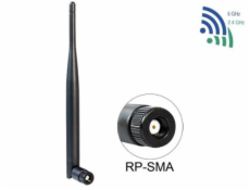 DeLOCK 88393 WLAN Antenne 802.11 ac/a/b/g/n RP-SMA Stecker mit Kippgelenk, drehbar 195mm
