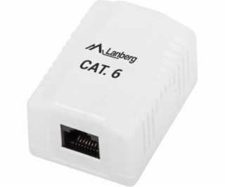 LANBERG POVRCHOVÁ ZÁSUVKA CAT.6 1XRJ45 BIELA