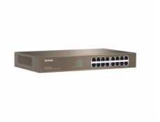 Tenda TEG1016D - 16x Gigabit Switch, Fanless-bez ventilátorů, Rackmount, ochrana proti přepětí