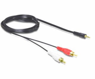 Delock Audio Kabel 3,5 mm stereo jack samec > 2 x RCA sam...