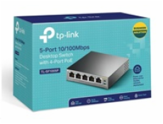 TP-Link TL-SF1005P [Stolní switch s 5 porty 10/100 Mb/s, 4 porty mají PoE]