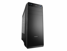Modecom PC herní skříň OBERON PRO BLACK MIDI, 2x USB 3.0, 2x USB 2.0, audio HD, černá, bez zdroje