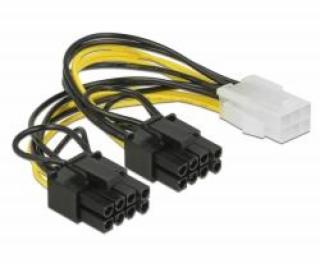 Delock PCI Express napájecí kabel 6 pin samice > 2 x 8 pi...