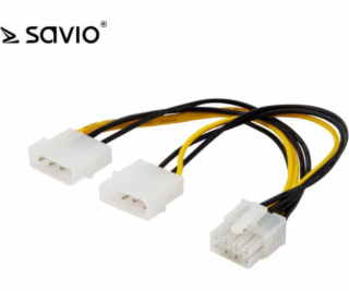 Elmak Molex X2-ATX/EPS 8-pin, 0,18 m, žltá (Savio AK-18) ...