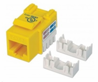 Intellinet Cat6 Keystone Jack, UTP, Yellow, Punch-down