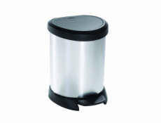Curver odpadkový koš, DECO BIN, střibrný/černý, 5l