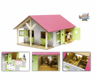 Dřevěné koňské stáje s dílnou 1:24